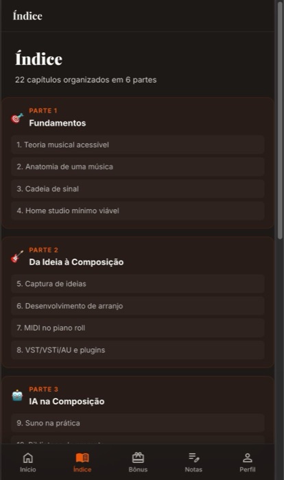 Trilha de estudo personalizada no app